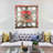 Wall Clock 24" Square Oversized for Living Room decor with Real Moving Gears America Collection-94246273