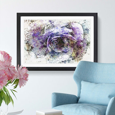 Purple Rose in Abstract - Framed Print