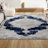Amee Ornate Medallion Modern Ivory/Navy Rug-1044855308