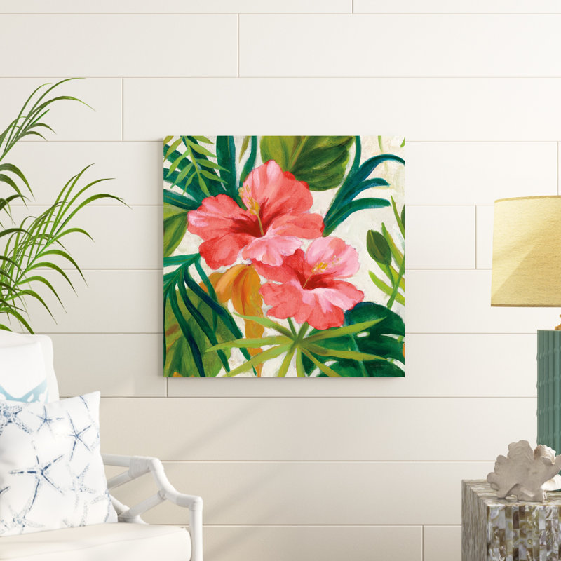 Tropical Jewels II V2 - rose, H 30 po x l 30 po