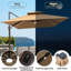 Parasol suspendu en forme de patio 10 pi x 13 pi, base incluse-126419496