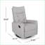 Fauteuils inclinables, fauteuil inclinable et pivotant moderne à bascule | Tissu gris clair