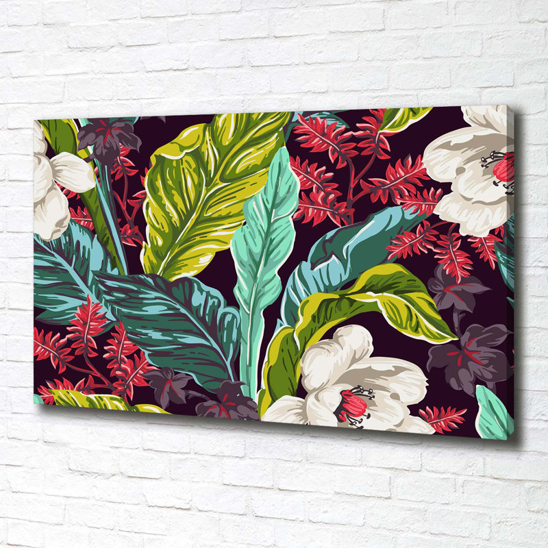Tropical Flowers - Wrapped Canvas Print