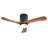 Nicola 42" Minimalist 3-Solid Wood Blade Flush Mount Ceiling Fan With Light  Remote Control And Timing Function-1275171375