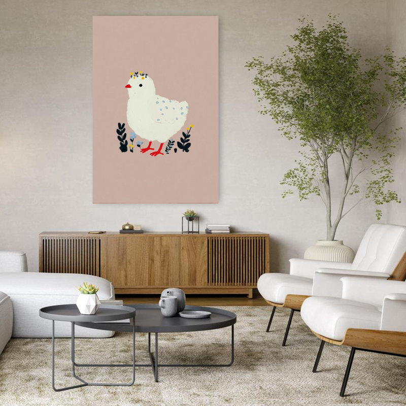 Art mural fantaisiste contemporain, H 48 po x l 32 po