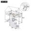 Lit superposé simple au-dessus de simple avec glissade et escalier de rangement, lit mezzanine pour enfants en bois massif blanc