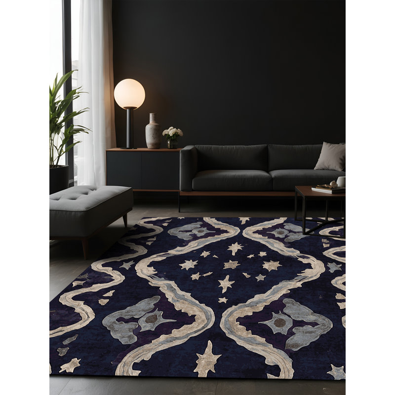 Silky Soft Plush Gray Area Rug, Square 4'