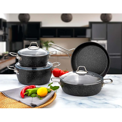 7 - Piece Non-Stick Aluminum Cookware Set