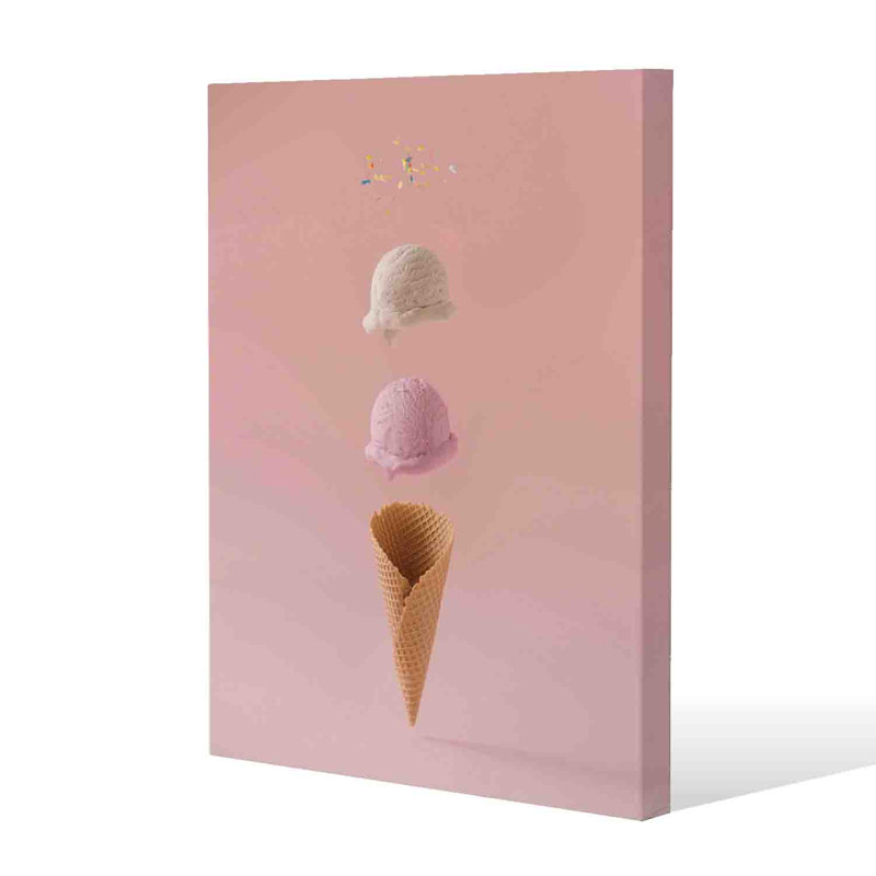 Ice Cream 1 Piece Wrapped Canvas Wall Art, 76cm H x 51cm W x 4cm D
