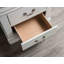 Finition blanche table de chevet 1pc pattes de support à queue d'aronde poignées suspendues meubles de chambre à coucher de finition blanche transitionnelle-273461643