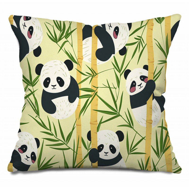 Coussin Pandas, H 20 po x l 20 po
