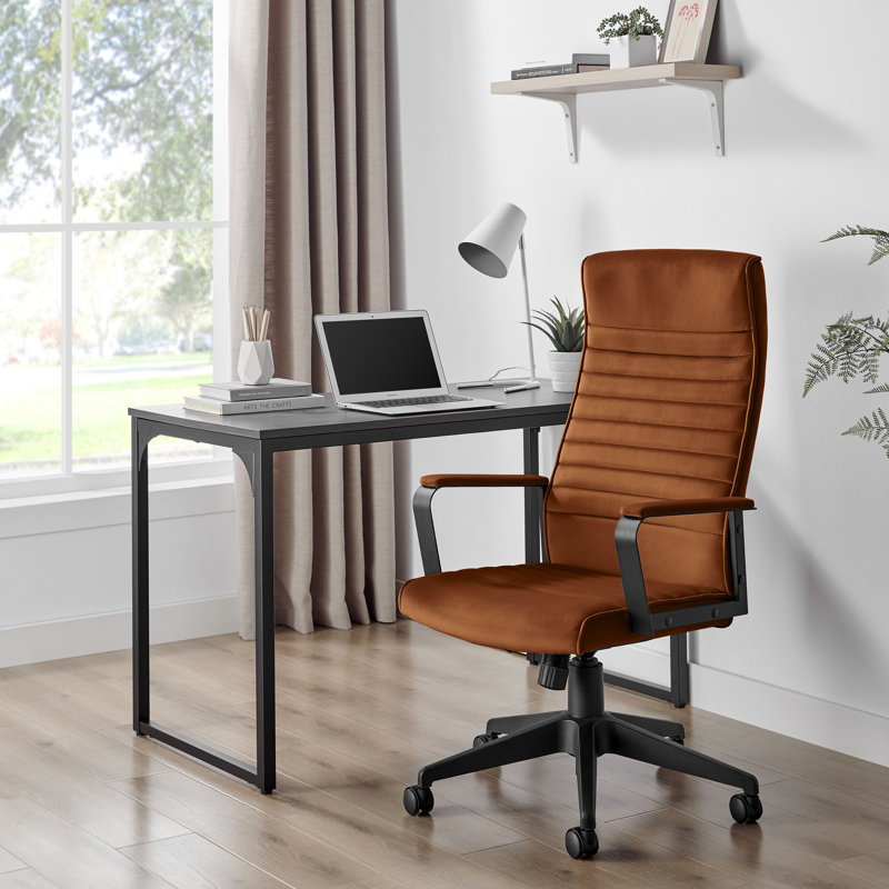 Fairmont Park Velvet Conference Chair, Orange