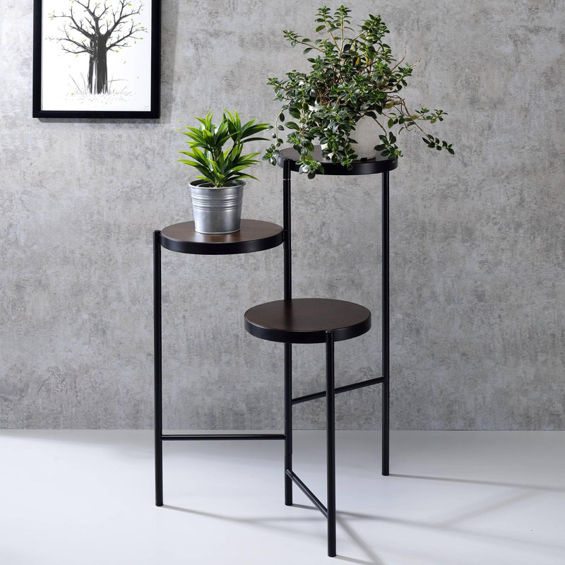 Support à plante noir