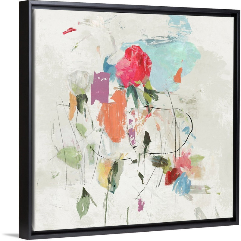 Spread Love II par PI Studio - reproduction d'art sur toile, Cadre flottant noir, H 18 po x l 18 po x P 1,75 po