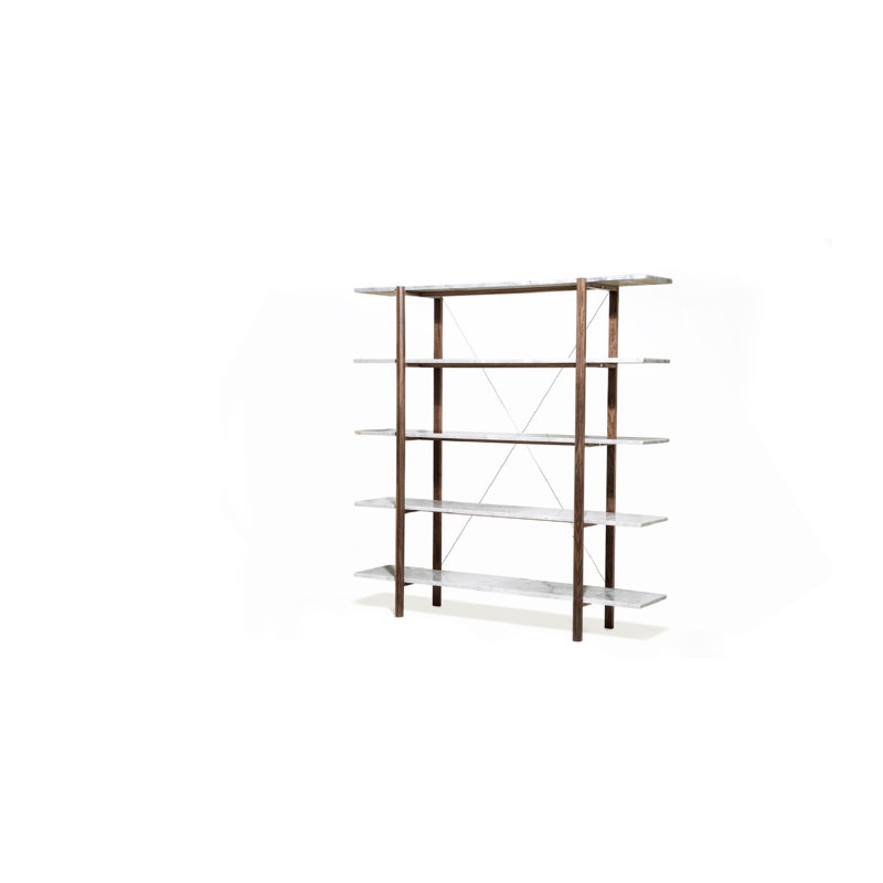 Solid Wood Etagere, (5 Shelves) 66.93" H x 62.99" W x 13.78" D