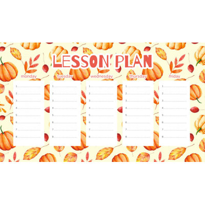 Magnetic Lesson Plan Bright Pumpkins