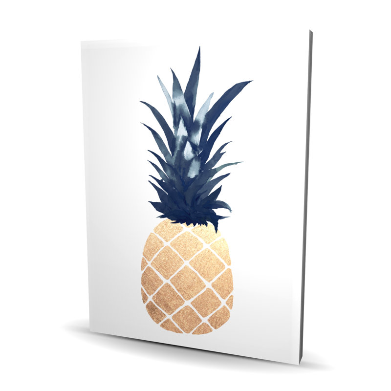 Sparkling Gold Pineapple - Exotic Bedroom Canvas Home Decor