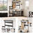 Parent-Child Industrial Hall Tree: Coat Rack Shoe Bench with Storage Cubbies, Hooks & Top Shelf-112623937