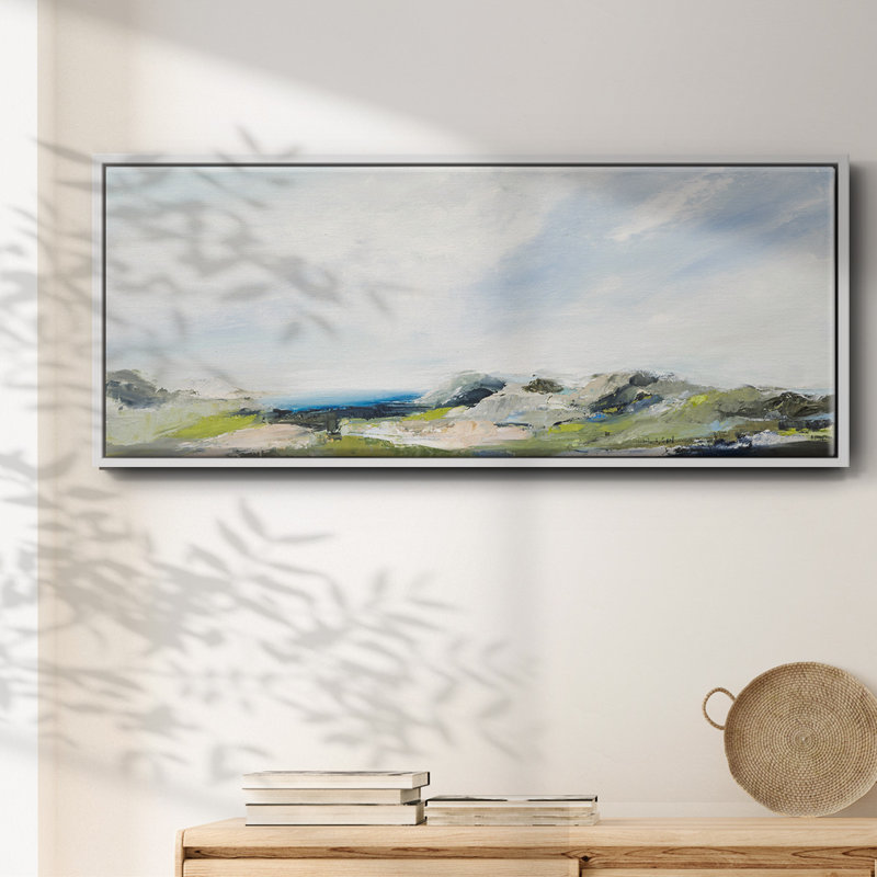 «The Earth Sings», toile encadrée, H 12 po x l 30 po x P 1,5 po, Blanc