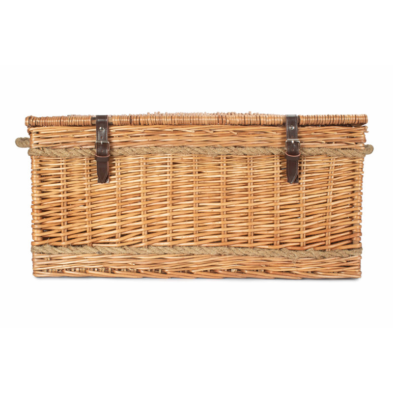 Wicker 28" Rope Handled Storage Trunk, Double Steamed