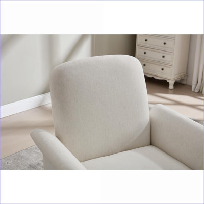 Fauteuil d'appoint rembourré avec base en bois massif Modern