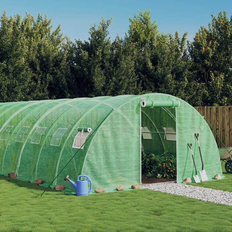 Bristyn Hobby Greenhouse, Green, 200cm H x 1600cm W x 400cm D