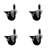 Phenolic Swivel Expanding Stem Caster Set with Brake SCC PLB 3" x 1-1/8"