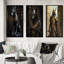«Vintage Anubis Ancien Egyption Jackal God II», 3 pièces sur toile-408877284-408877289