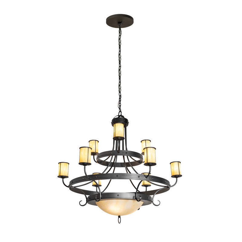 Lustre 9 lumières 52 "de large Nehring