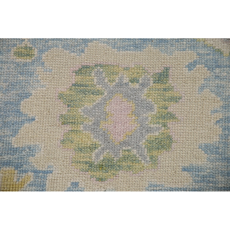 Vegetable Dye Oushak Turkish Runner Rug