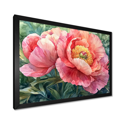 Pivoine d'été en pleine floraison III - pivoine, art mural