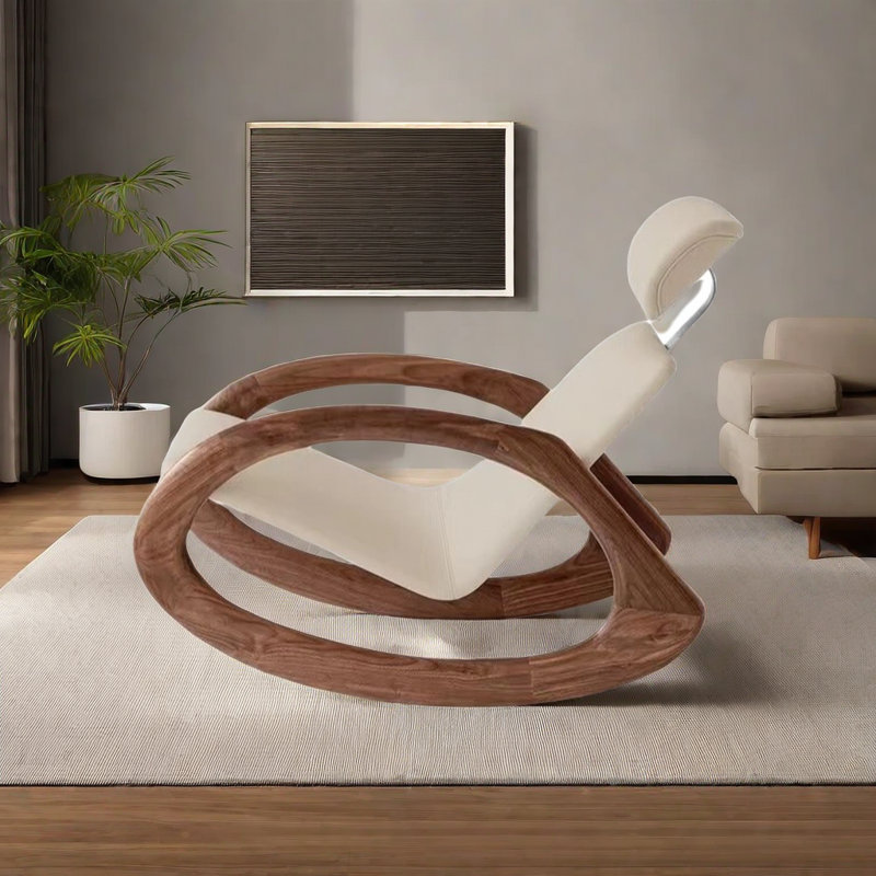 Chaise berçante en bois massif