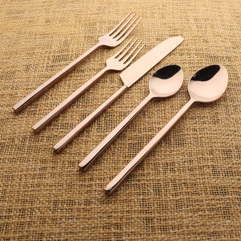 Couverts Gold PVD Goldstein Jason, 5 pièces Couvert individuel (service pour 1 personne)