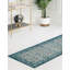 Tapis bleu à motif géométrique -650568870