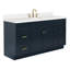 Meuble-lavabo simple autoportant de 67 po avec plateau en quartz blanc Hamlet-93068151