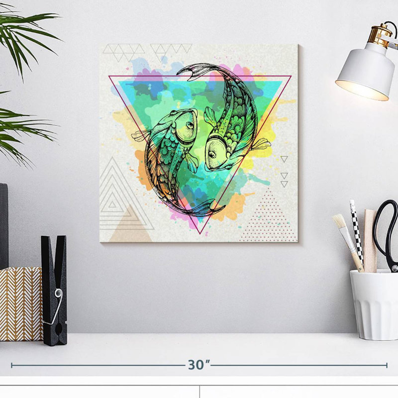 Javetta Geometric Pisces, 16" H x 16" W