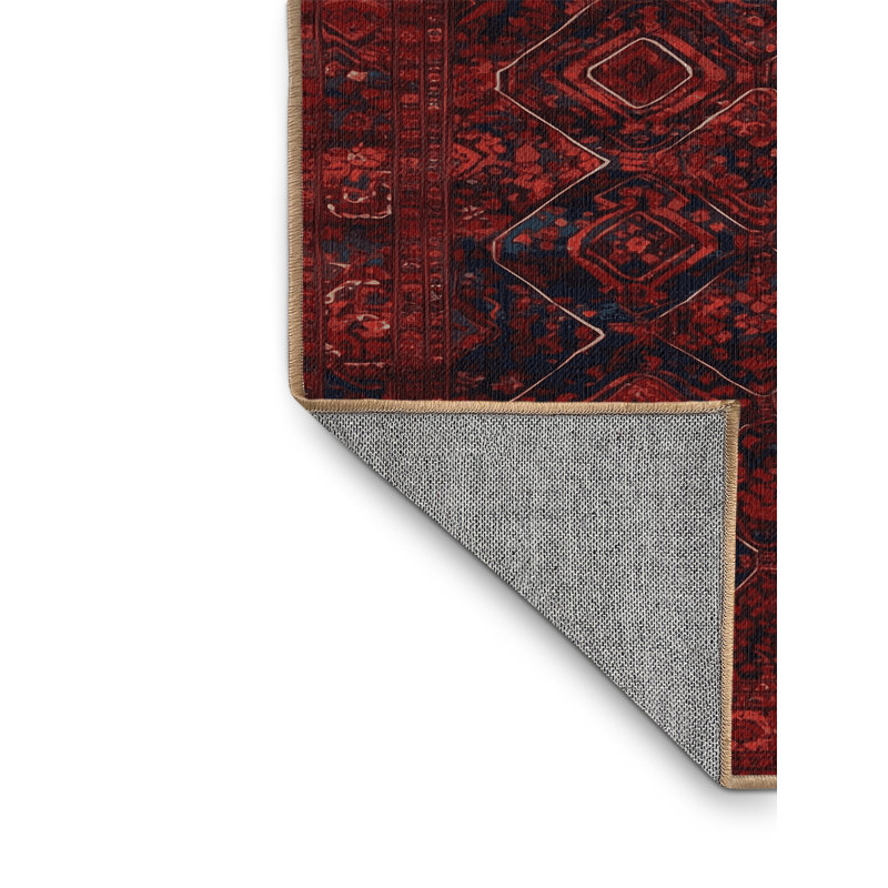 Tapis brun turc lavable à la machine, Carré 5 pi