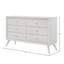 Commode 6 tiroirs Cerys, finition blanche
