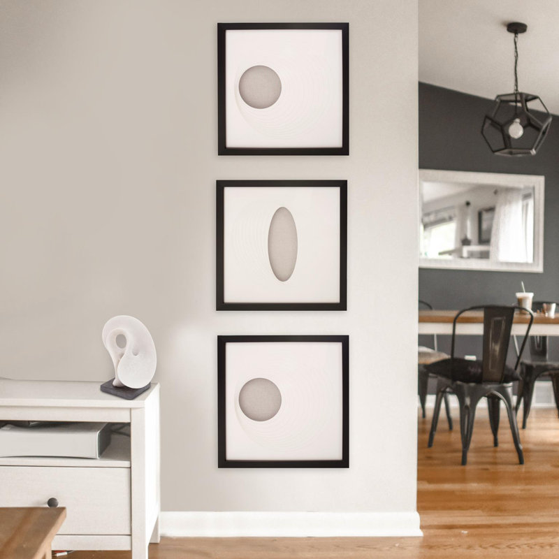 Dimensional Paper Oval Shadowbox Art