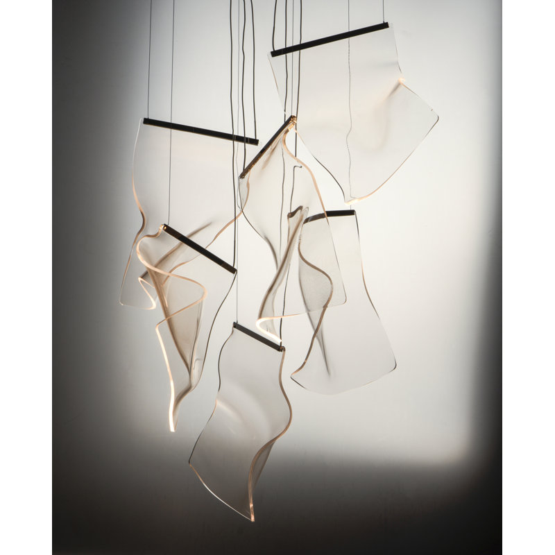 6 - Light Polished Chrome LED Cluster Pendant