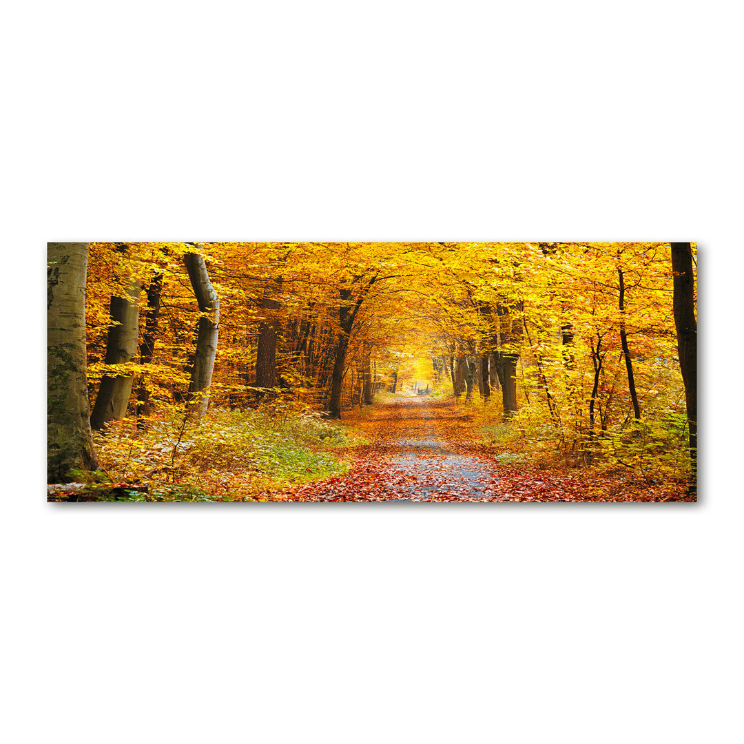 Herbstwald - Ungerahmte Fotografie auf Leinwand