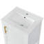 Meuble-lavabo de 20 po avec lavabo, armoire de salle de bain avec porte à fermeture douce, support de rangement et tablette ouverte-1657060434