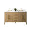 Ensemble de meuble-lavabo double 60 po avec plateau en marbre Chambery-94811323-94811328