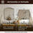 Dual Arch Scalloped Rectangular Bathroom Wall Mirror | Stainless Steel Frame-214319092-218507876