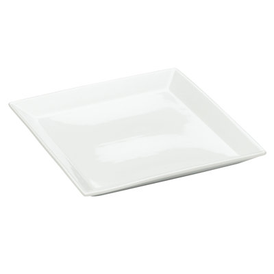 Grand plateau carré en porcelaine