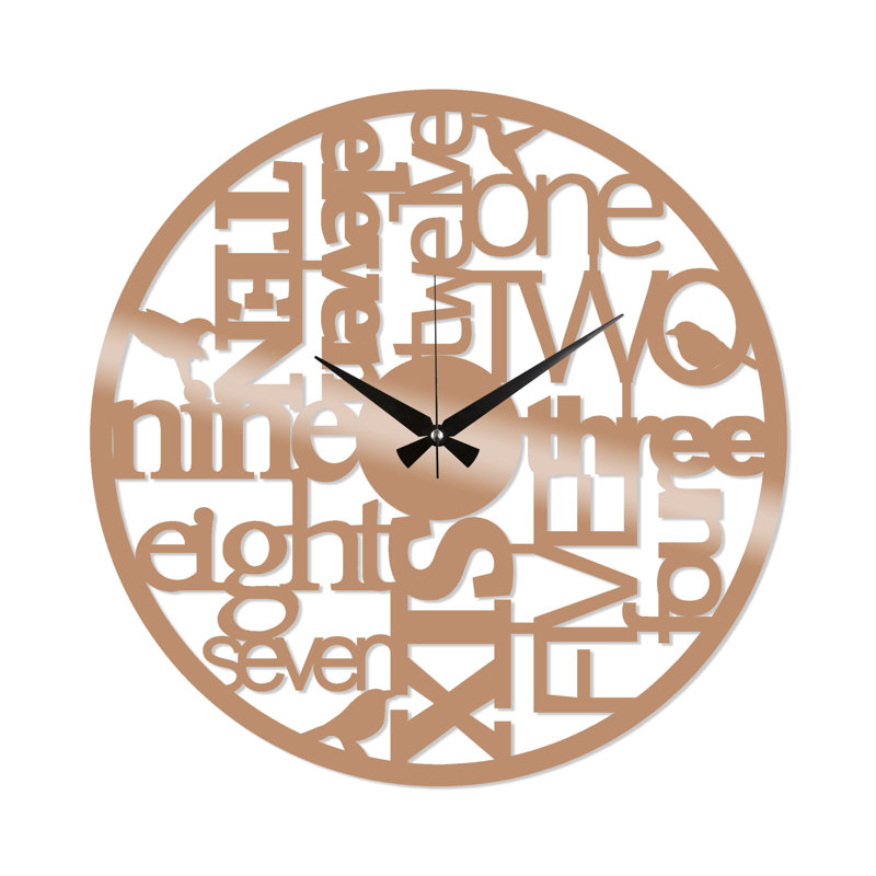 Horloge murale 19 po Lowther, Cuivre / noir