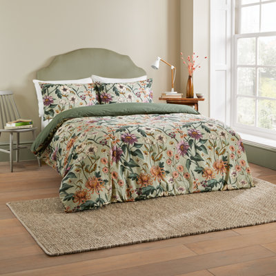 Cotton Blend Floral Duvet Cover Set with Pillowcases Included