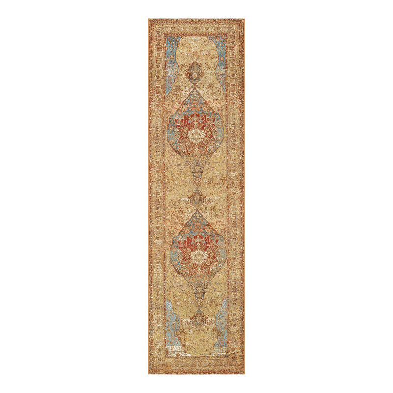 Indoor/Outdoor Traditional Area Rug, Runner 2'7" x 10'