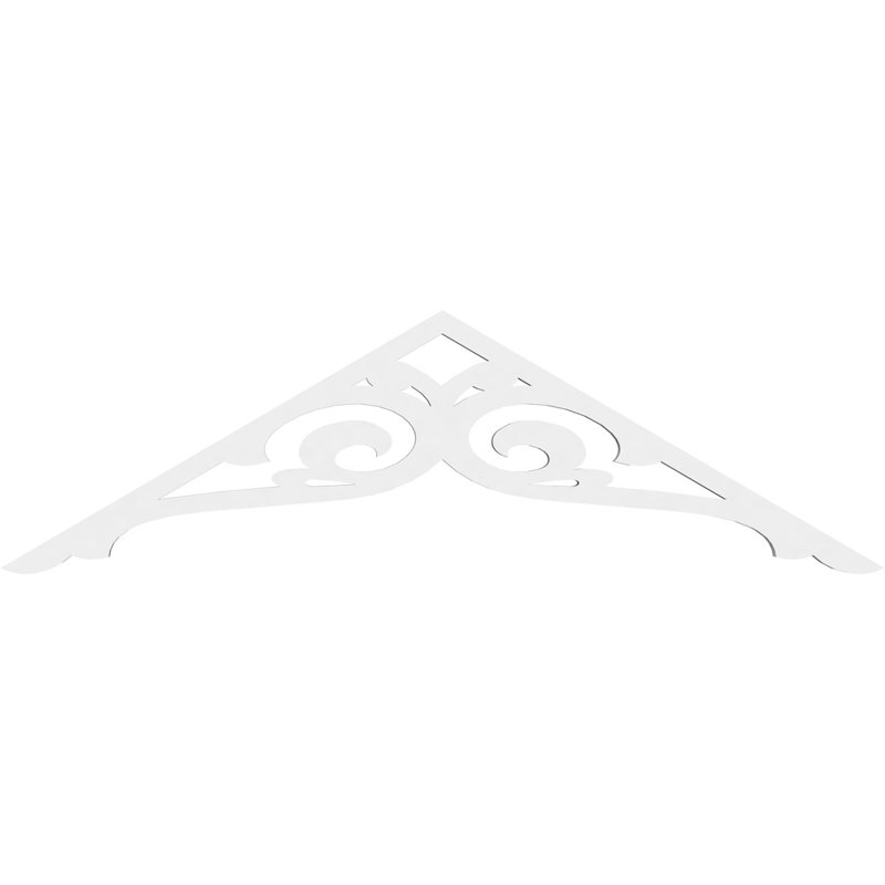 Pignon en PVC de qualité architecturale Bordeaux, H 10,5 po x l 36 po x P 1 po, 7 / 12