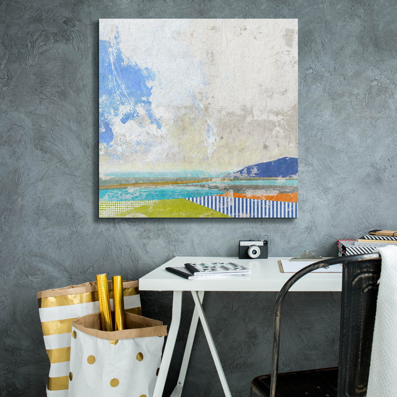«Capri» par Suzanne Nicoll, art mural sur toile, 12 po x 12 po, H 26 po x l 26 po x P 1,5 po